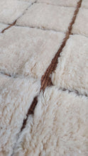 Load image into Gallery viewer, Custom Moroccan rug displaying white and brown stripes