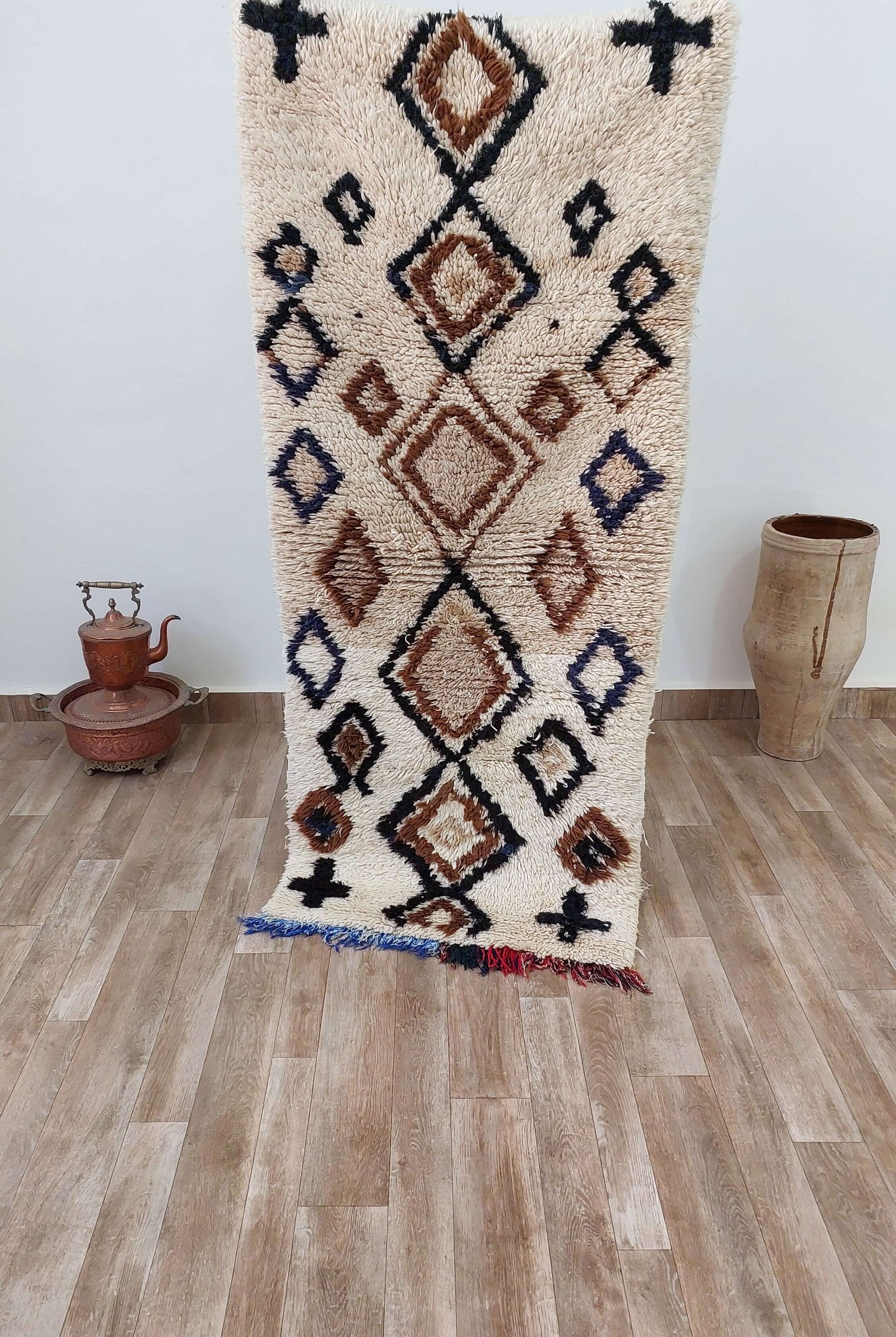 Small Moroccan rug in soft wool