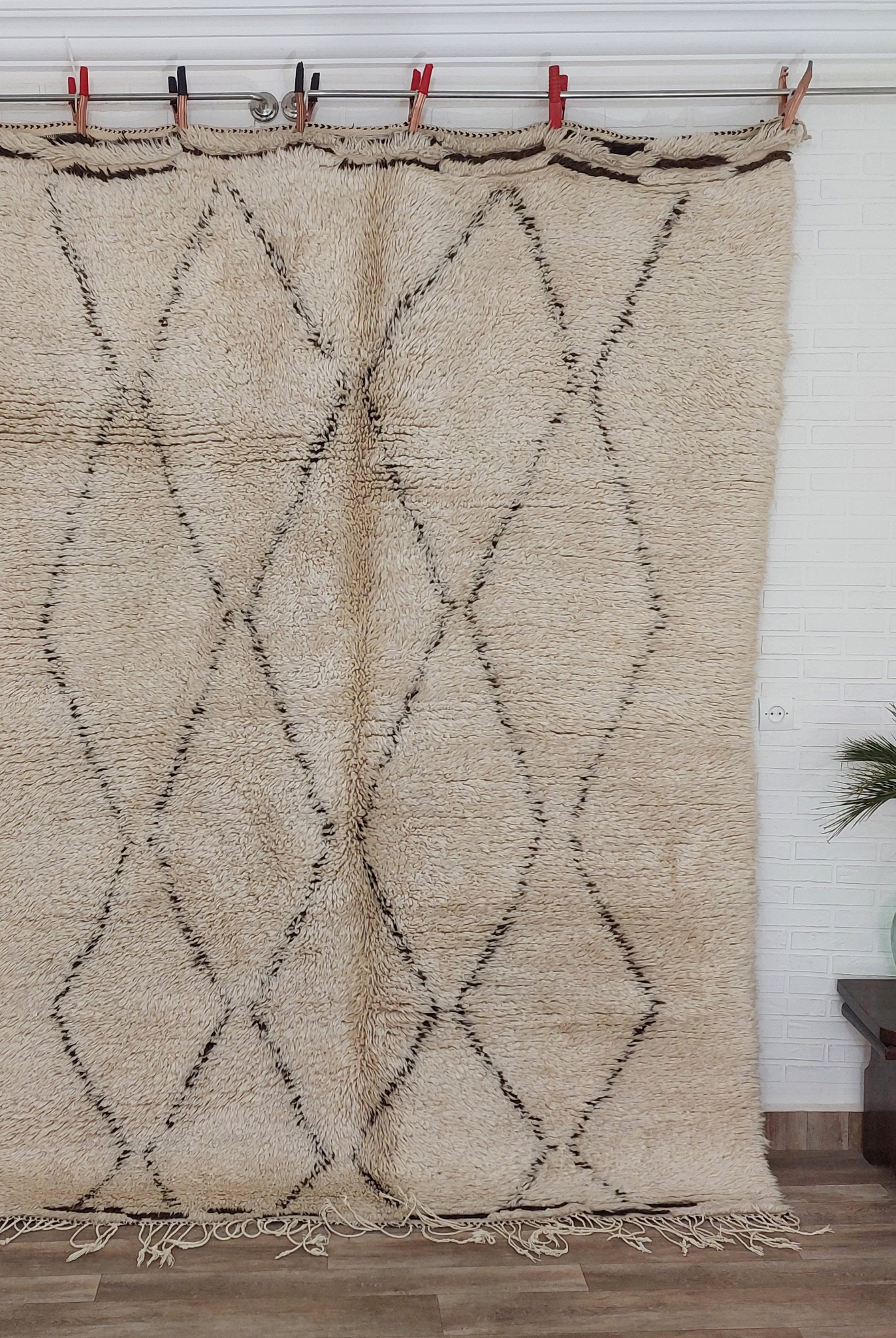 Moroccan Rug - Vintage Beni ourain rug - 6'6"×8'9" MoroccanBazzArts