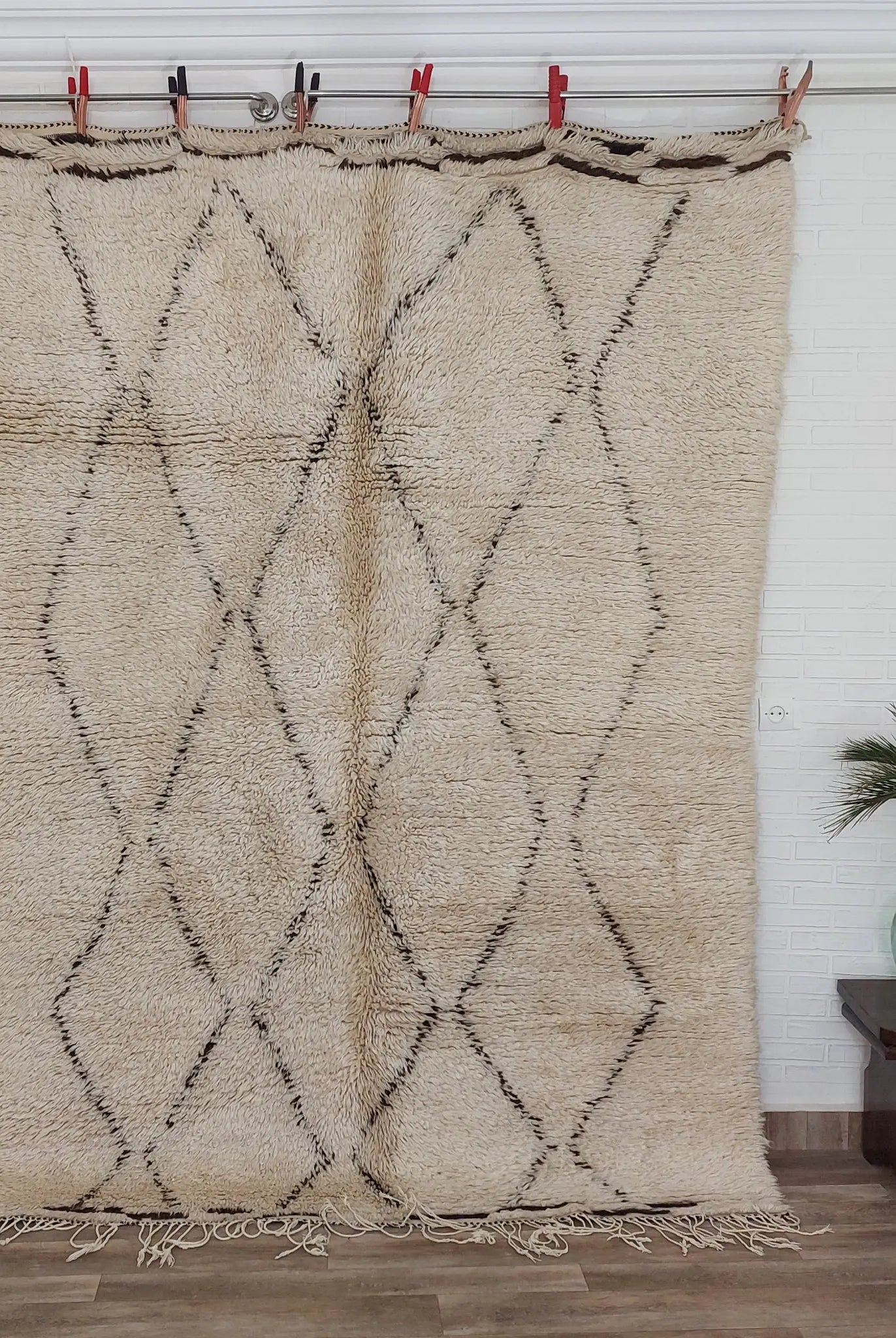 Moroccan Rug - Vintage Beni ourain rug - 6'6"×8'9" MoroccanBazzArts