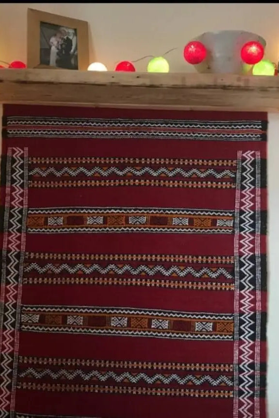 Moroccan Kilim Rug - Vintage Moroccan Rug, Flat Weave Rug, Handmade Berber Kilim Rug, Berber Carpet, Moroccan Rug, 158 X 85 Cm MoroccanBazzArts