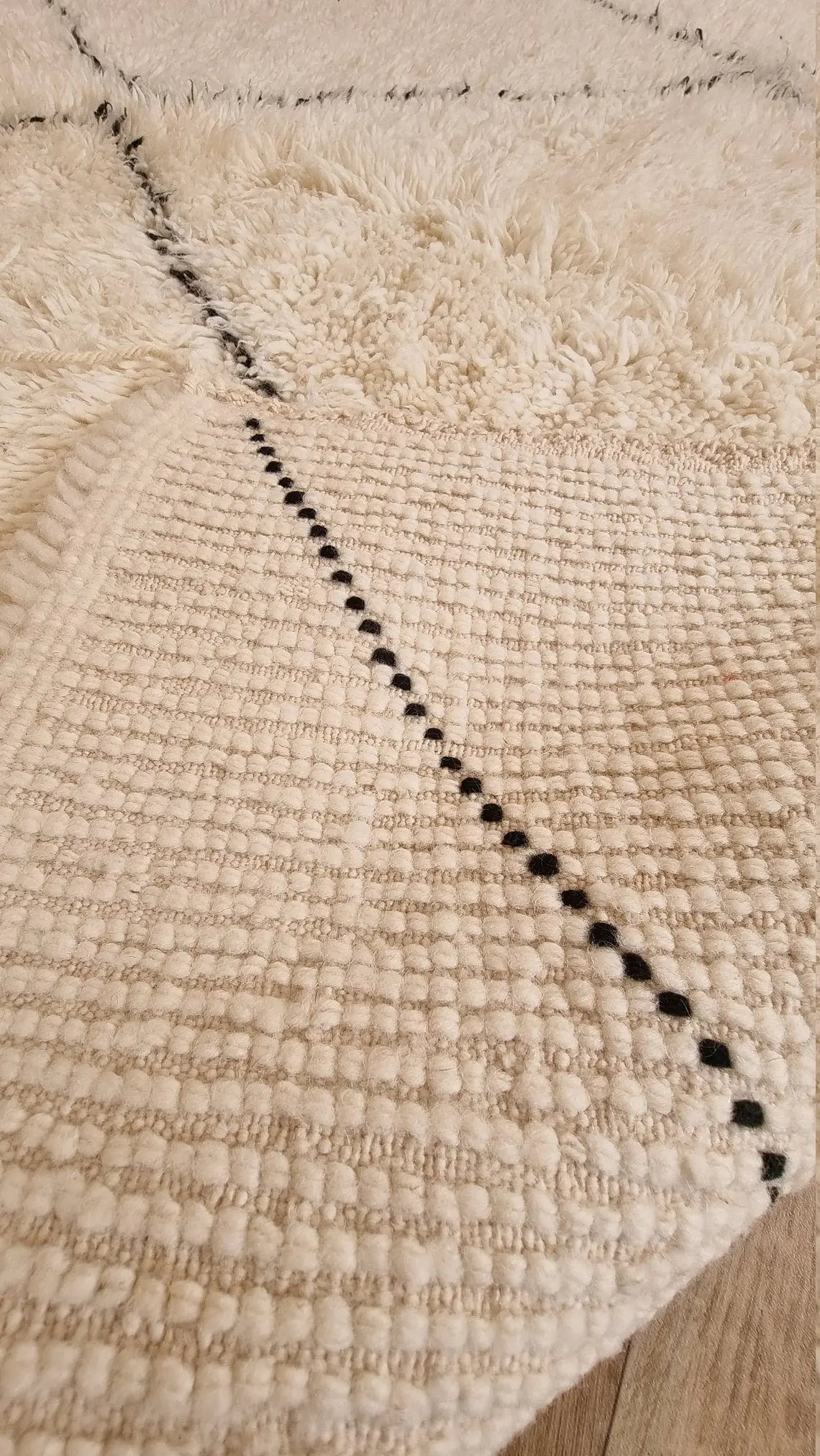 Beni Ourain Rug, Handmade Moroccan Rug, Berber Tribal Rug In White Soft Wool. 5.8x8.8 Ft MoroccanBazzArts