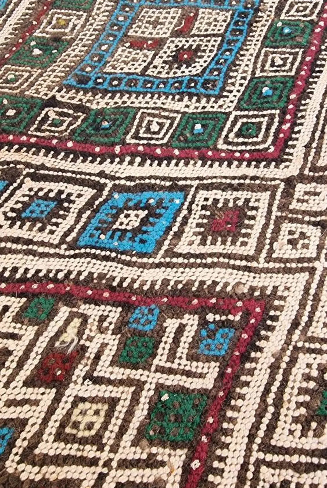 Vintage Moroccan Kilim Runner: Beni Mguild Flatweave Rug, Authentic Berber Hallway Carpet 3'3"x17'4" MoroccanBazzArts