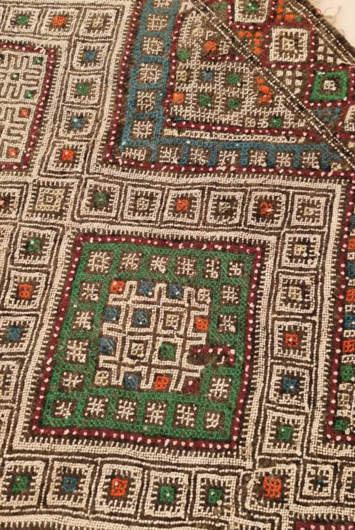 Vintage Moroccan Kilim Runner: Beni Mguild Flatweave Rug, Authentic Berber Hallway Carpet 3'3"x17'4" MoroccanBazzArts