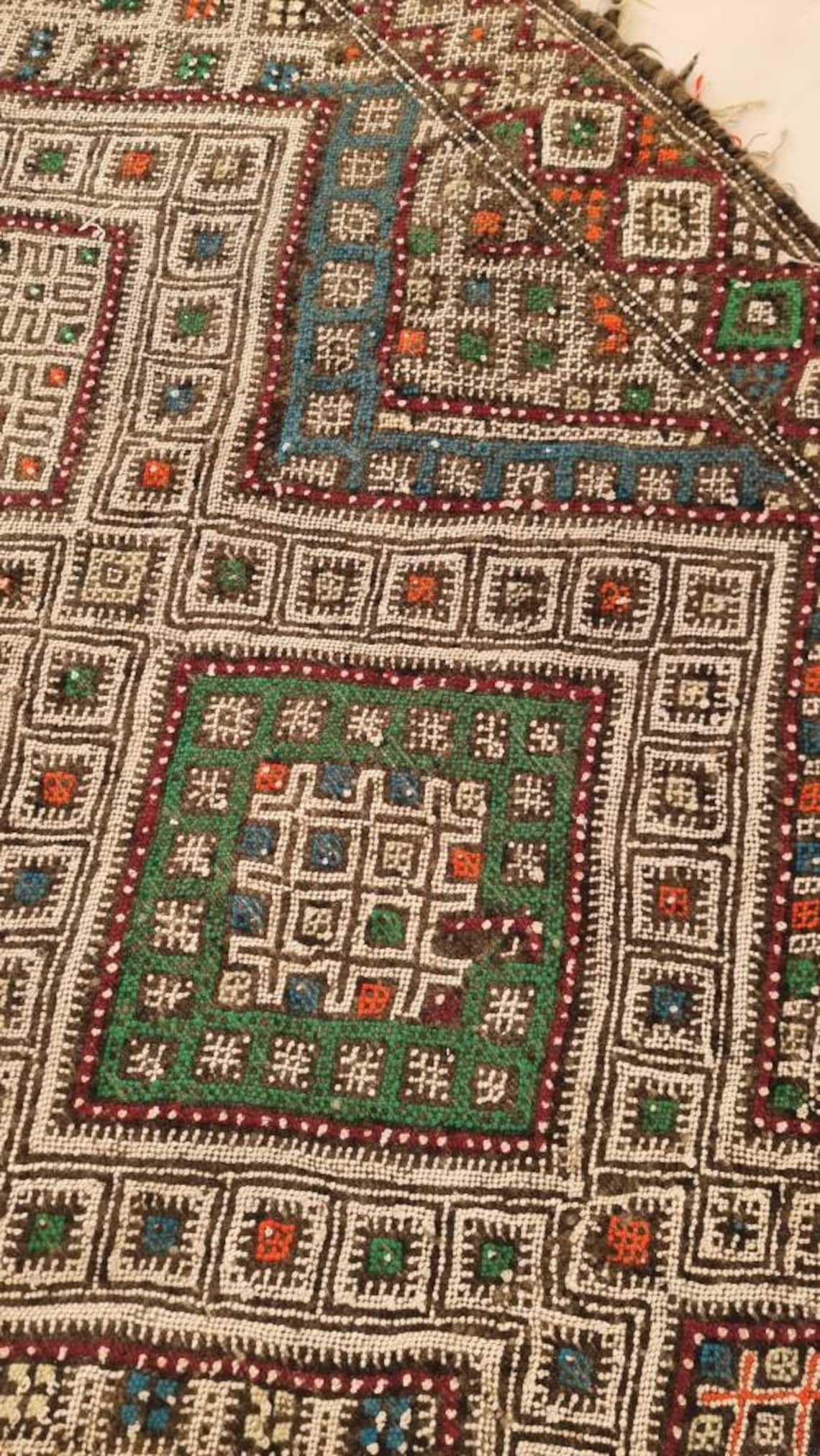 Vintage Moroccan Kilim Runner: Beni Mguild Flatweave Rug, Authentic Berber Hallway Carpet 3'3"x17'4" MoroccanBazzArts