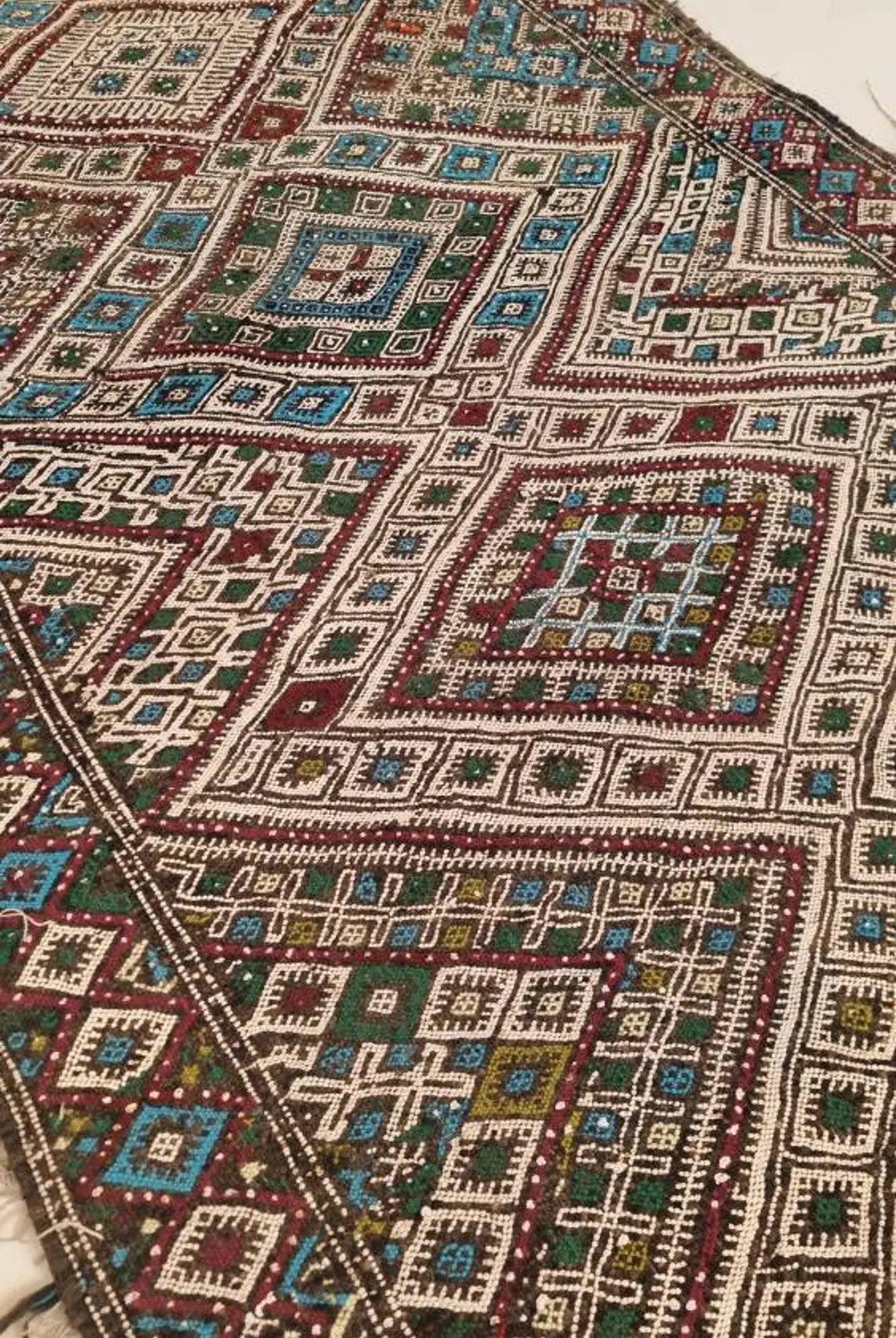Vintage Moroccan Kilim Runner: Beni Mguild Flatweave Rug, Authentic Berber Hallway Carpet 3'3"x17'4" MoroccanBazzArts