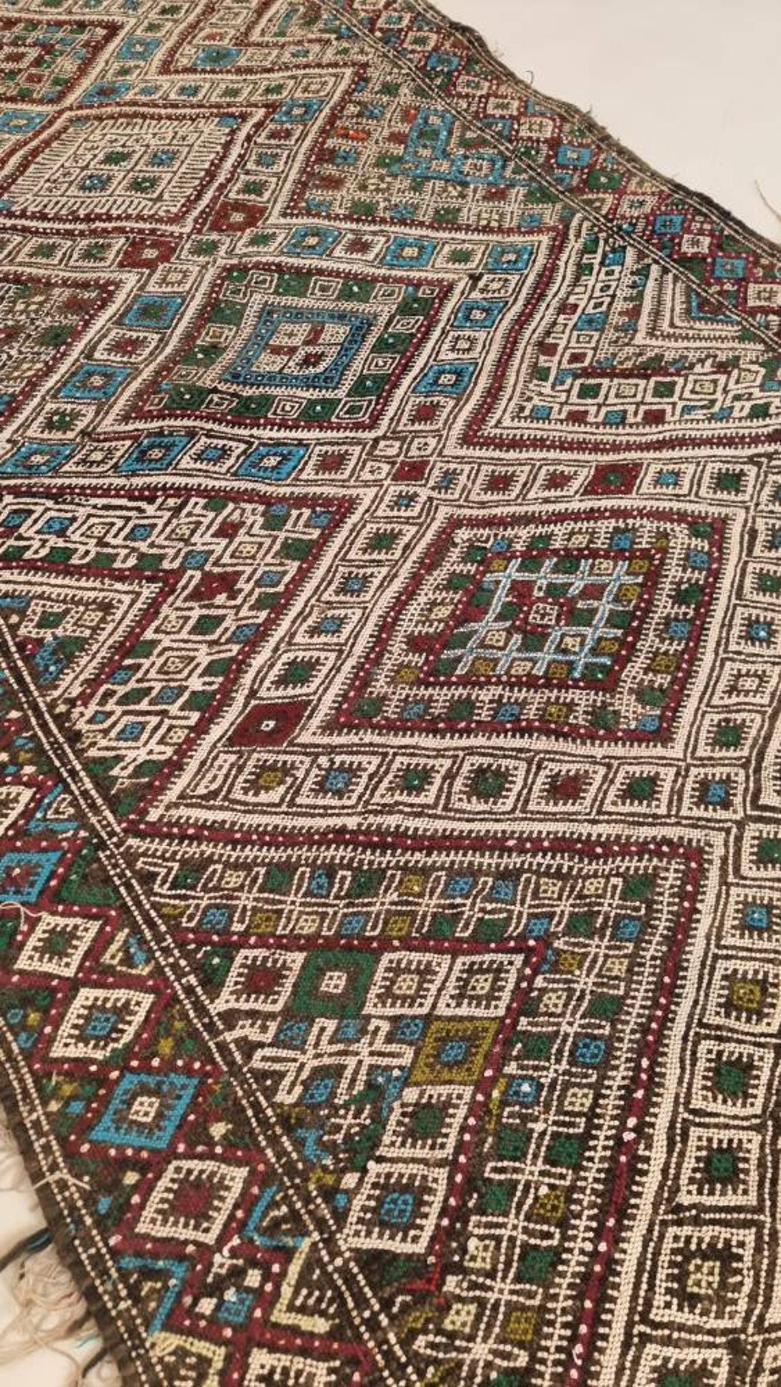 Vintage Moroccan Kilim Runner: Beni Mguild Flatweave Rug, Authentic Berber Hallway Carpet 3'3"x17'4" MoroccanBazzArts
