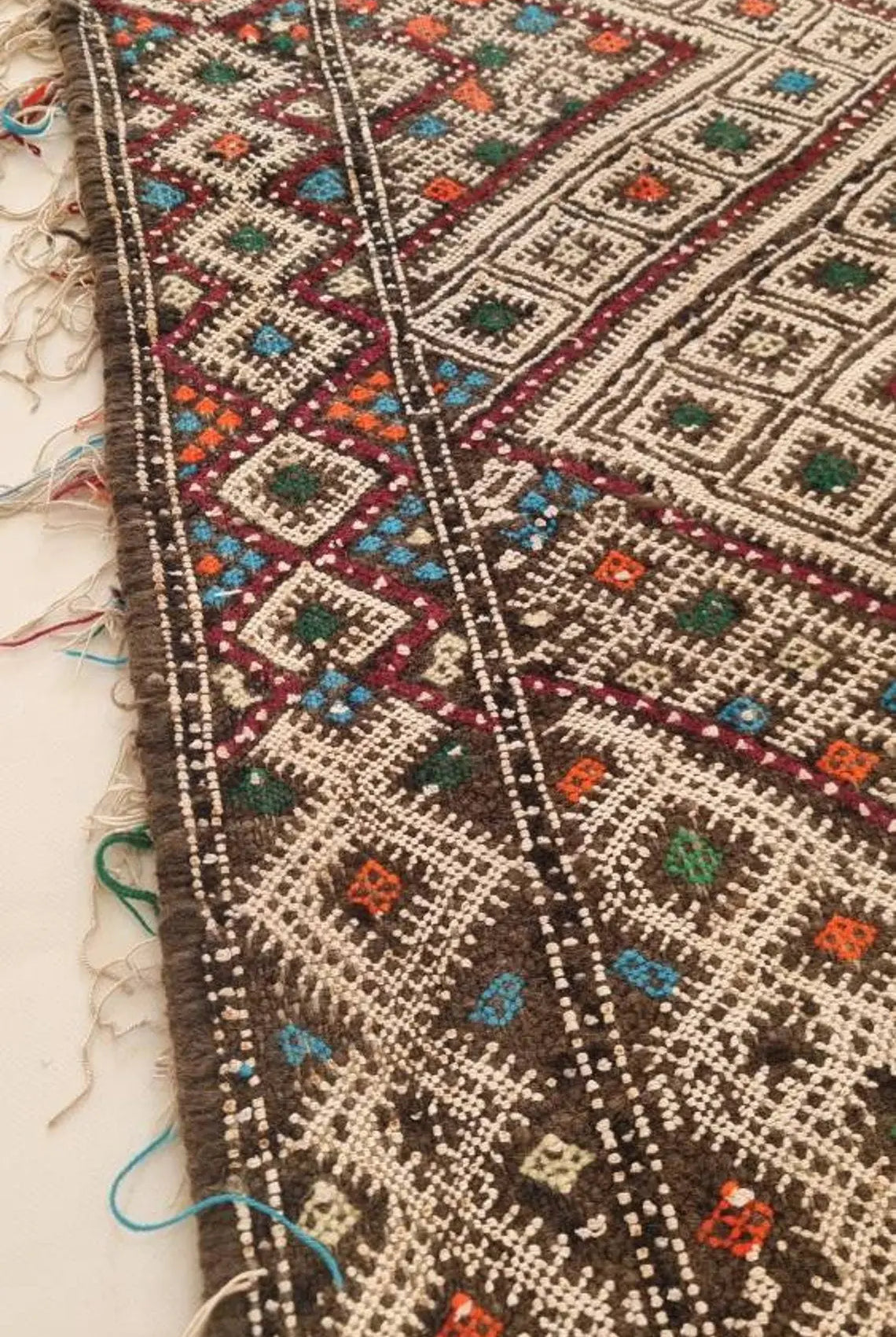 Vintage Moroccan Kilim Runner: Beni Mguild Flatweave Rug, Authentic Berber Hallway Carpet 3'3"x17'4" MoroccanBazzArts