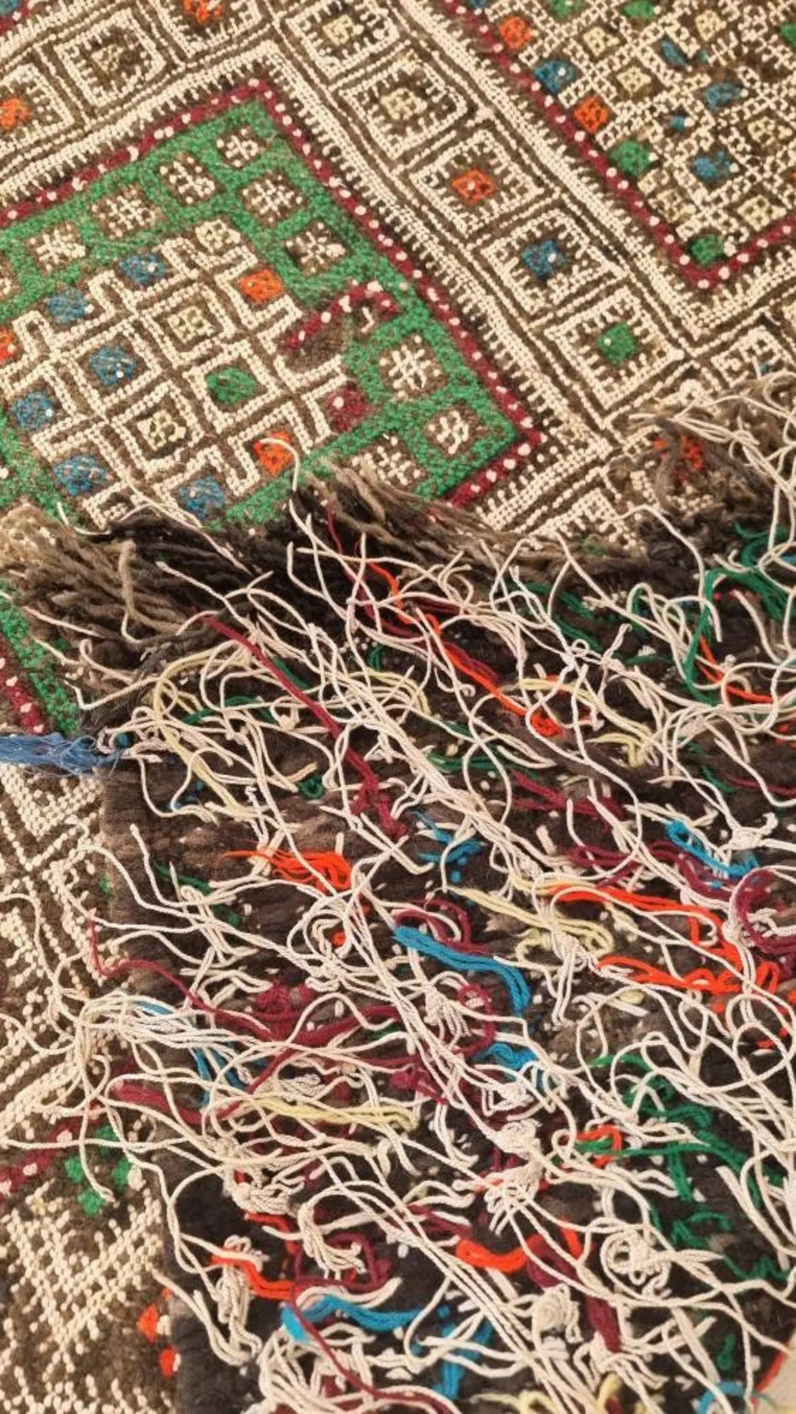 Vintage Moroccan Kilim Runner: Beni Mguild Flatweave Rug, Authentic Berber Hallway Carpet 3'3"x17'4" MoroccanBazzArts