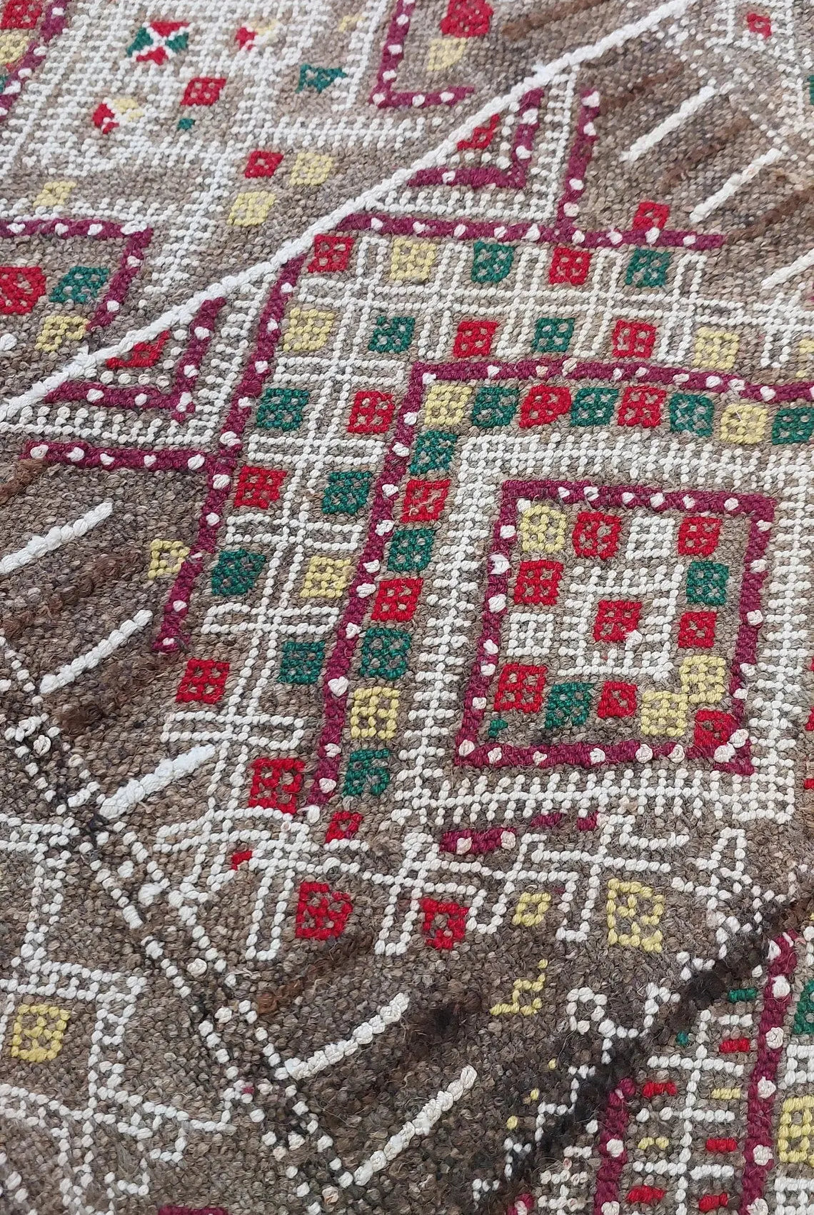Vintage Moroccan Beni Mtir Kilim Runner: Handwoven Berber Tribal Rug for Boho Hallway Decor MoroccanBazzArts
