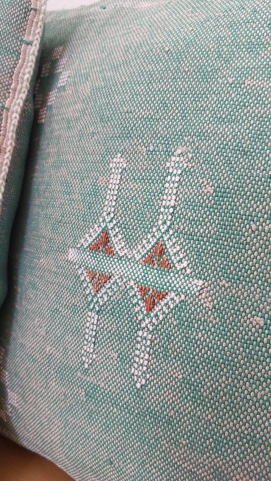 Set Of Two Handmade Cactus Silk Pillows Cases, Decorative Moroccan Pillows MoroccanBazzArts