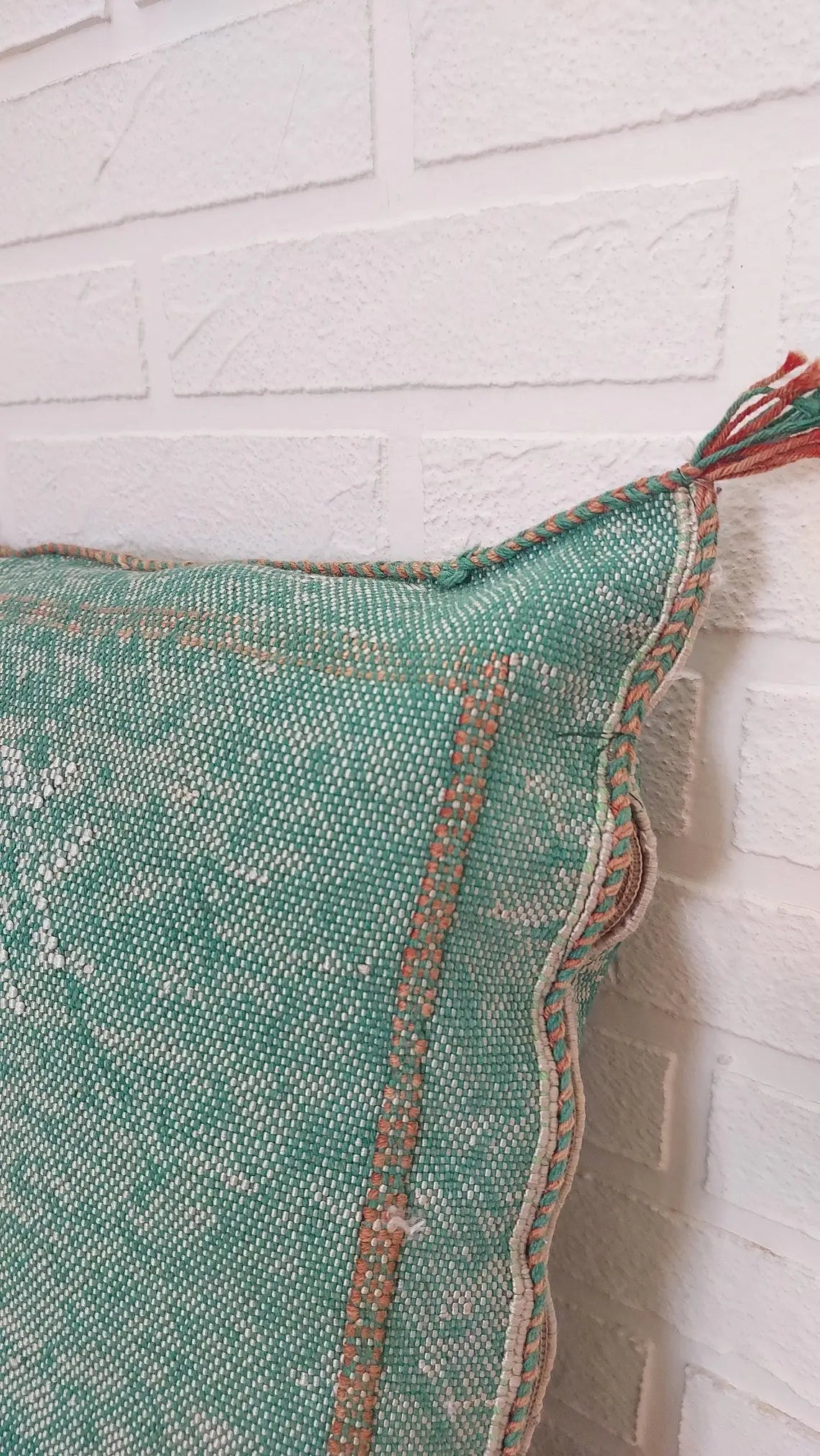 Luxurious Green Moroccan Cactus Sabra Silk Pillow Cover - Boho Berber Decor Wedding Gift For Mom MoroccanBazzArts