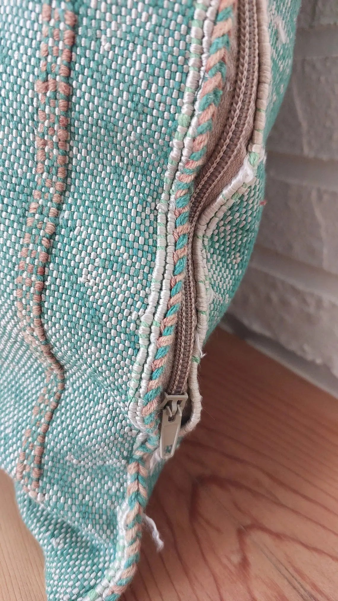 Luxurious Green Moroccan Cactus Sabra Silk Pillow Cover - Boho Berber Decor Wedding Gift For Mom MoroccanBazzArts