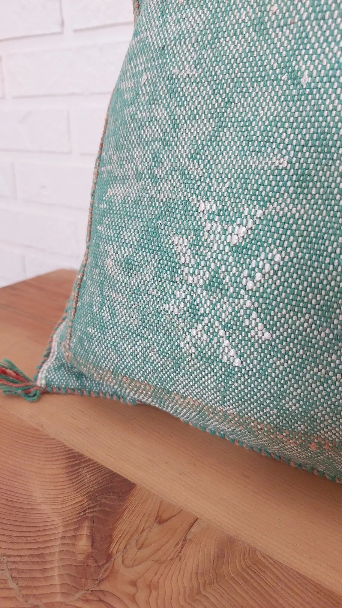 Luxurious Green Moroccan Cactus Sabra Silk Pillow Cover - Boho Berber Decor Wedding Gift For Mom MoroccanBazzArts