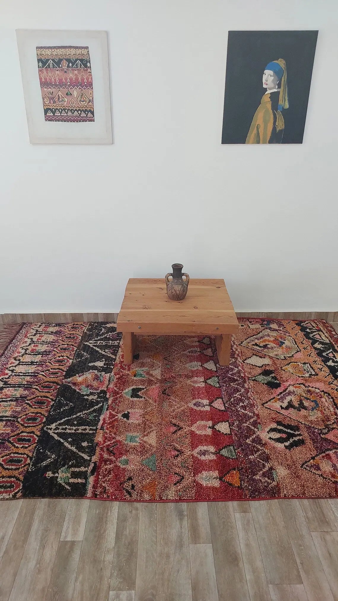 Moroccan Wool Rug 6'3"X8'10" Colorful Geometric Berber Wool Carpet MoroccanBazzArts