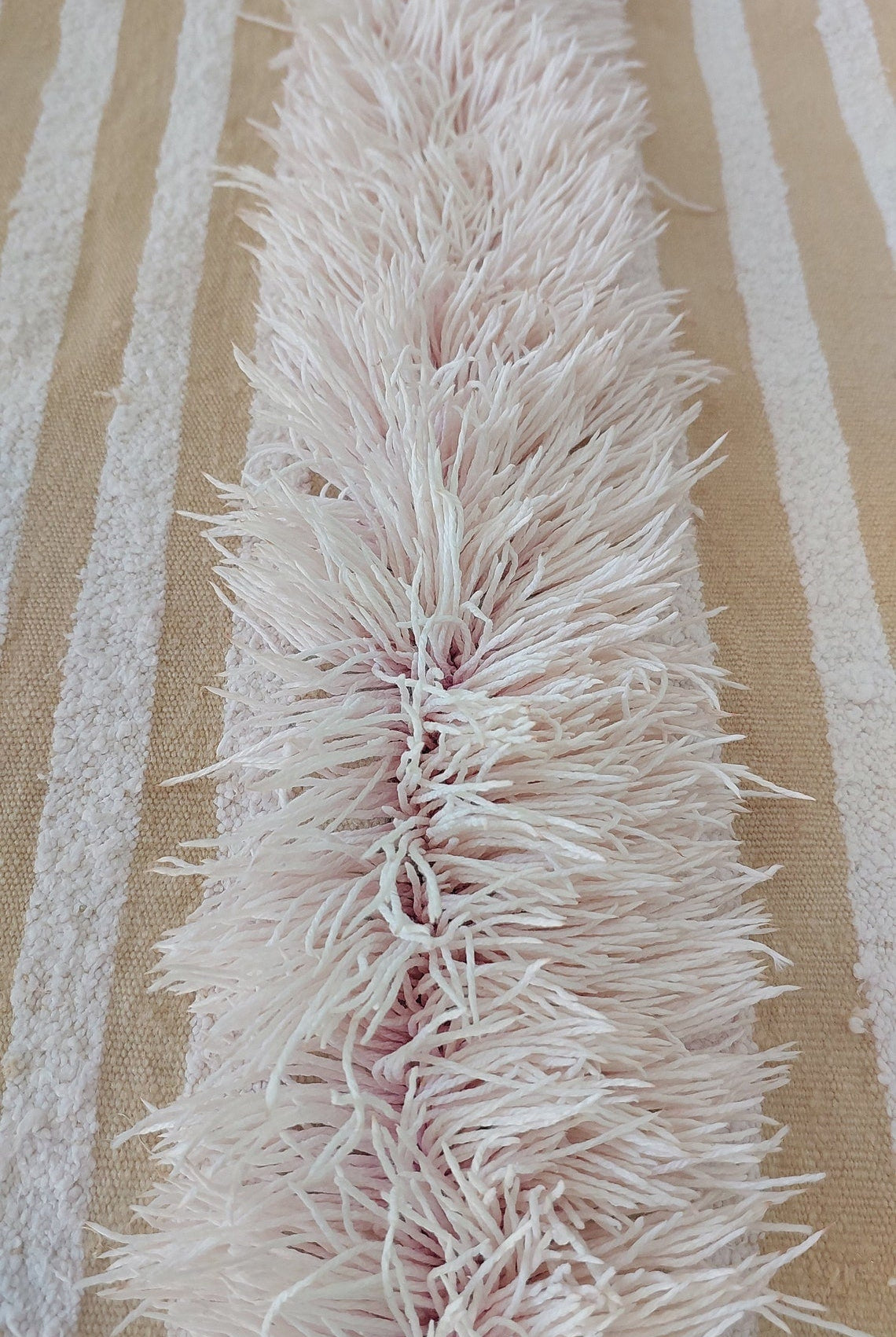 Vintage Moroccan Berber Wedding Handira: Authentic Handwoven Blanket Without Sequins (3.9x5.6 ft) MoroccanBazzArts