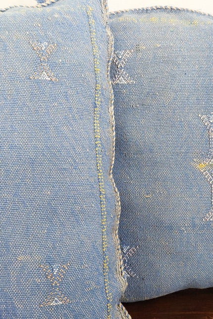 Set Of Two Handmade Cactus Silk Pillows Cases MoroccanBazzArts