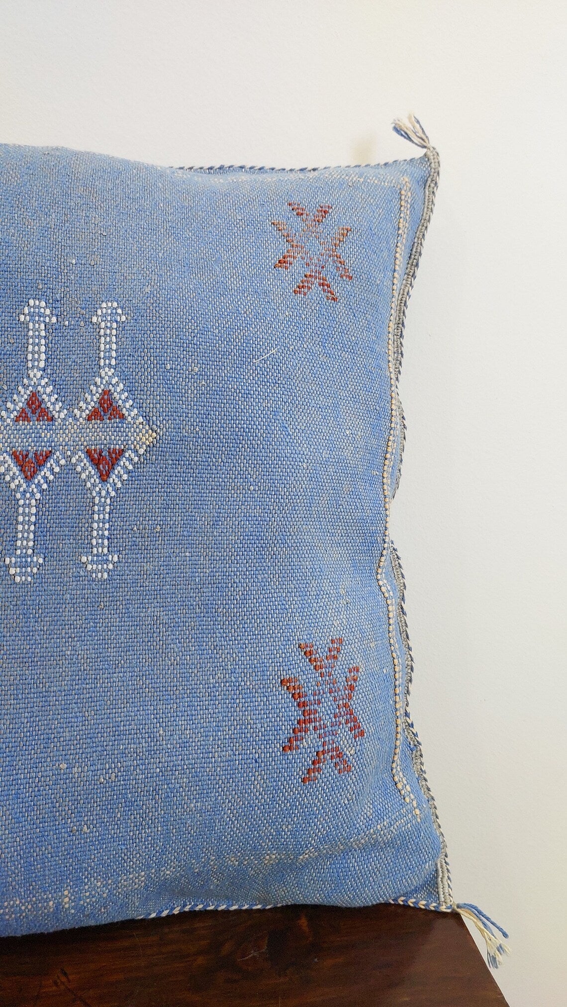 1 Set Of Two Handmade Cactus Silk Pillows Cases MoroccanBazzArts