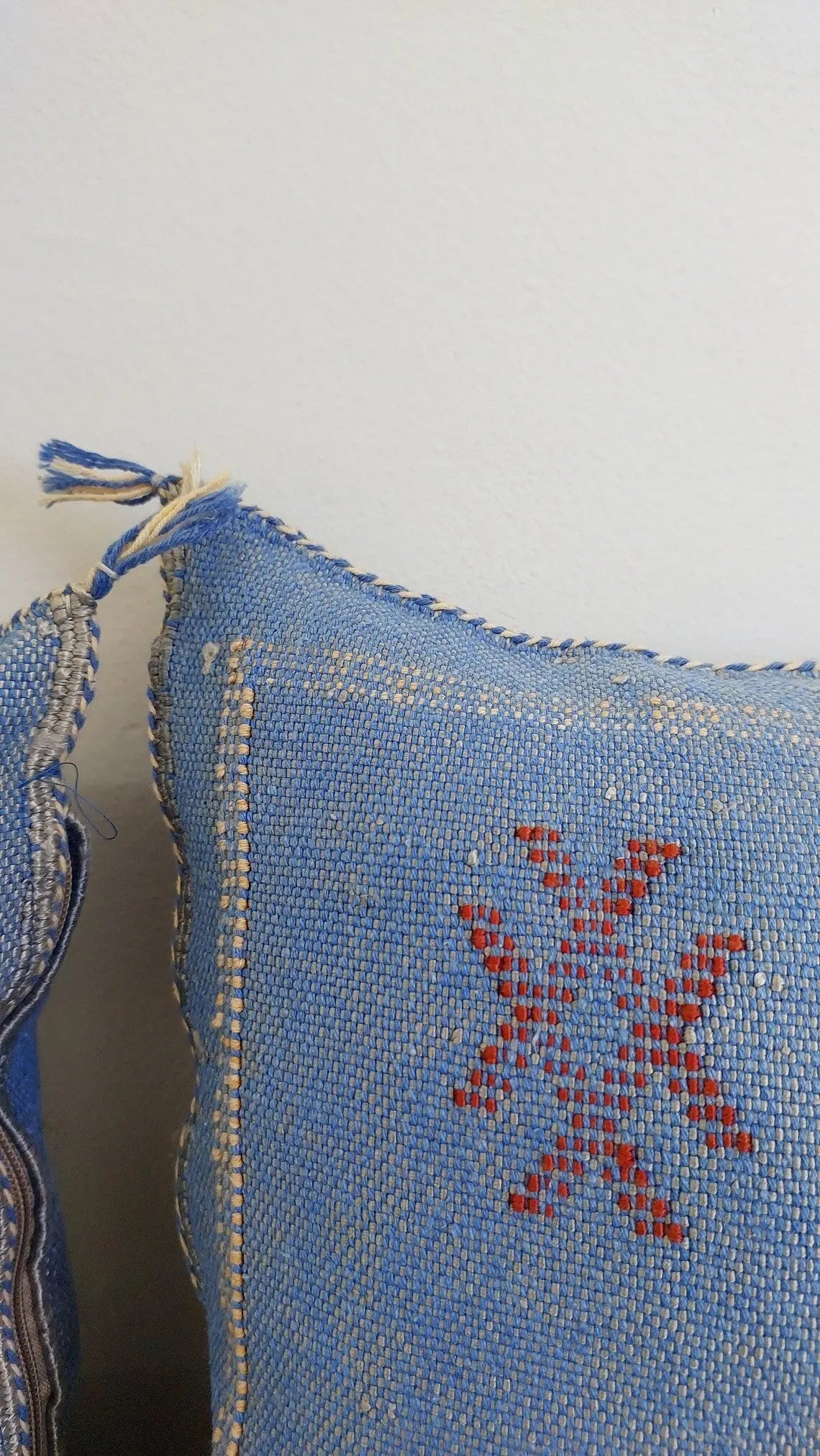 1 Set Of Two Handmade Cactus Silk Pillows Cases MoroccanBazzArts