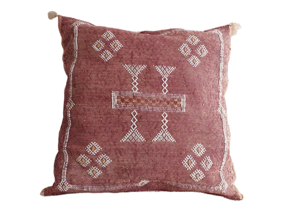 Berber Cactus Pillows. Handmade Silk Cushion For Living Room . Boho Decor Gift . Moroccan Style MoroccanBazzArts