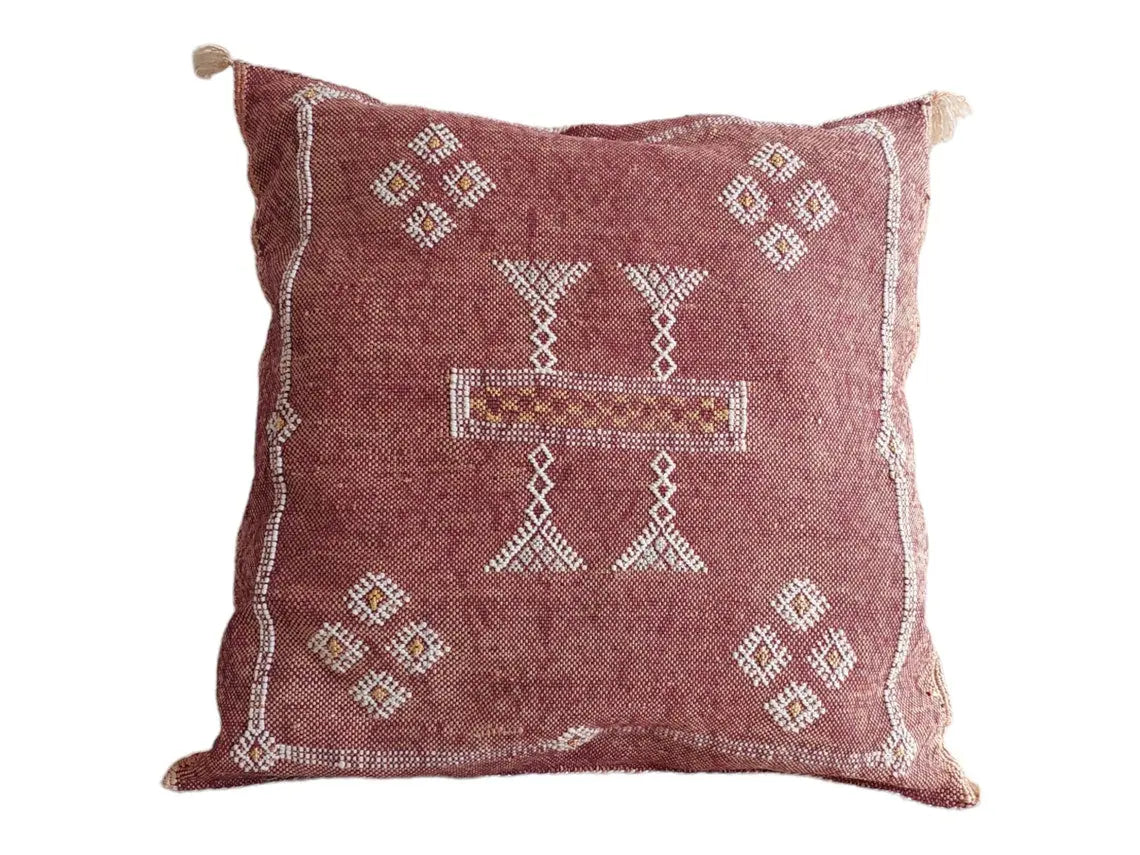 Berber Cactus Pillows. Handmade Silk Cushion For Living Room . Boho Decor Gift . Moroccan Style MoroccanBazzArts