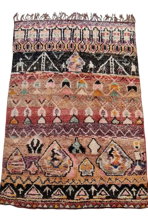 Colorful Geometric Berber Wool Carpet