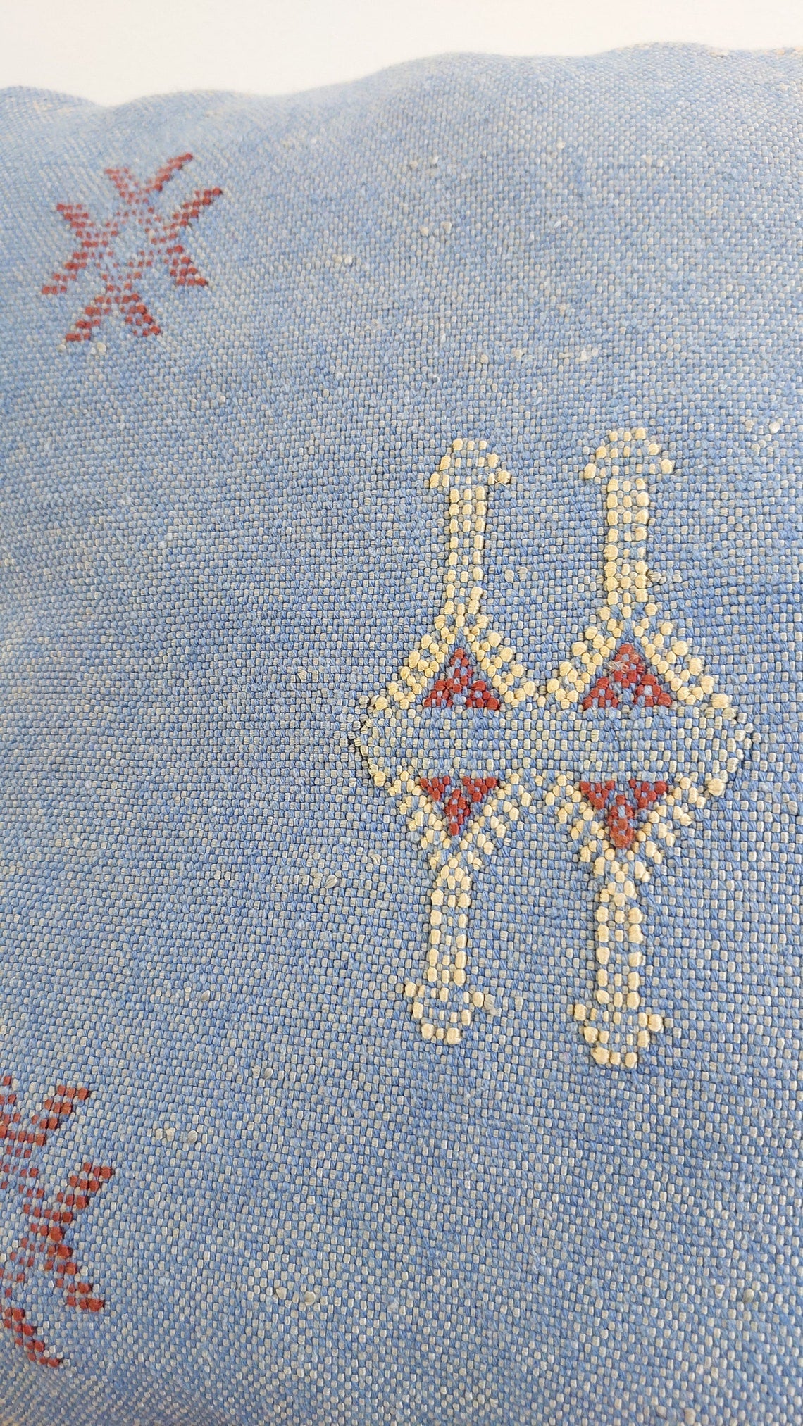 Set Of Two Handmade Cactus Silk Pillows Cases MoroccanBazzArts