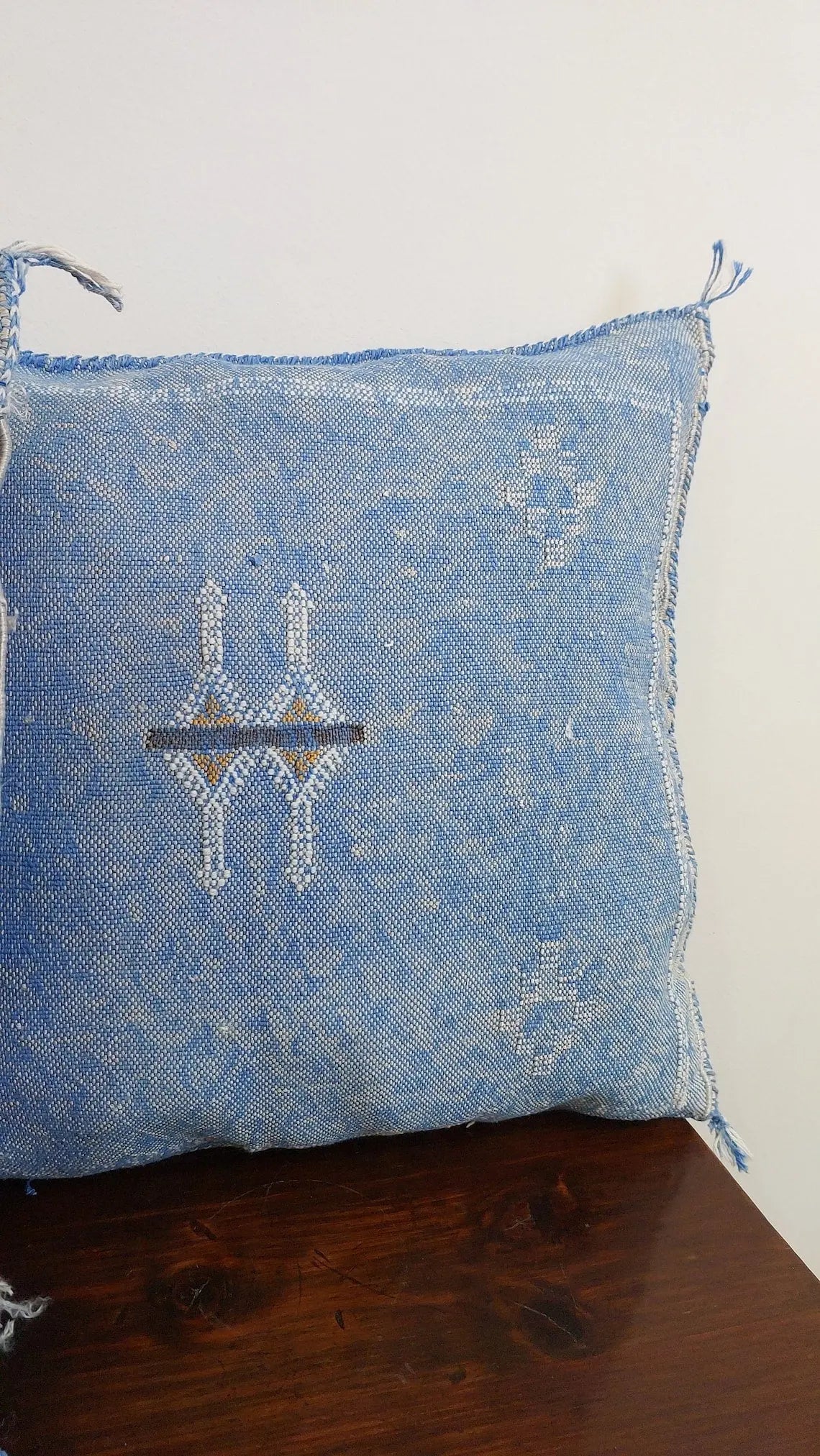 Set Of Two Handmade Cactus Silk Pillows Cases MoroccanBazzArts