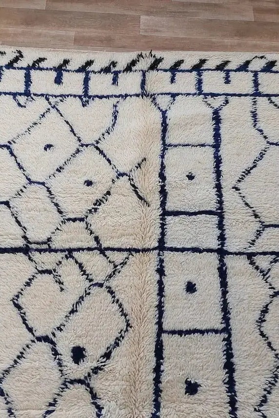Authentic Moroccan Berber Handmade Wool Rug In Traditional Design MoroccanBazzArts