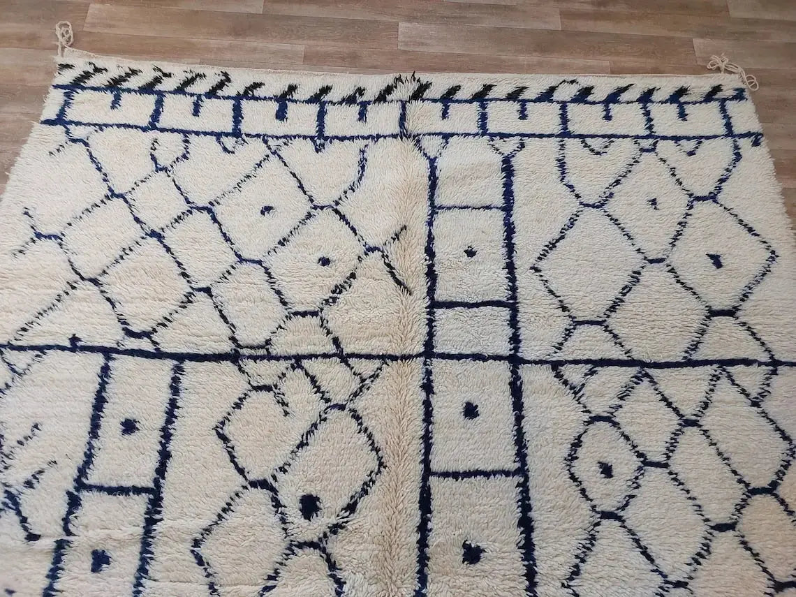 Authentic Moroccan Berber Handmade Wool Rug In Traditional Design MoroccanBazzArts