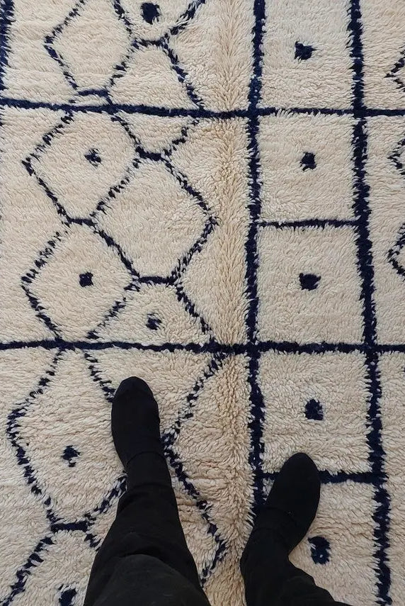 Authentic Moroccan Berber Handmade Wool Rug In Traditional Design MoroccanBazzArts