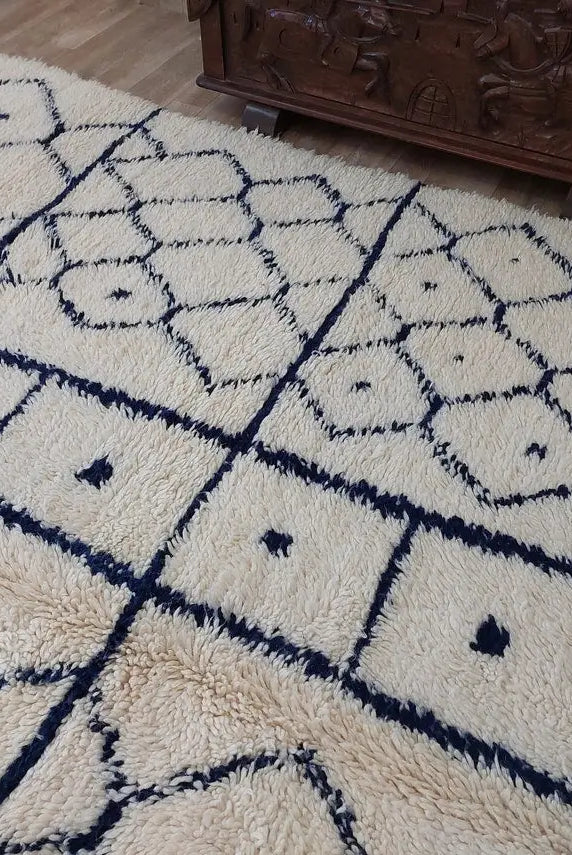 Authentic Moroccan Berber Handmade Wool Rug In Traditional Design MoroccanBazzArts