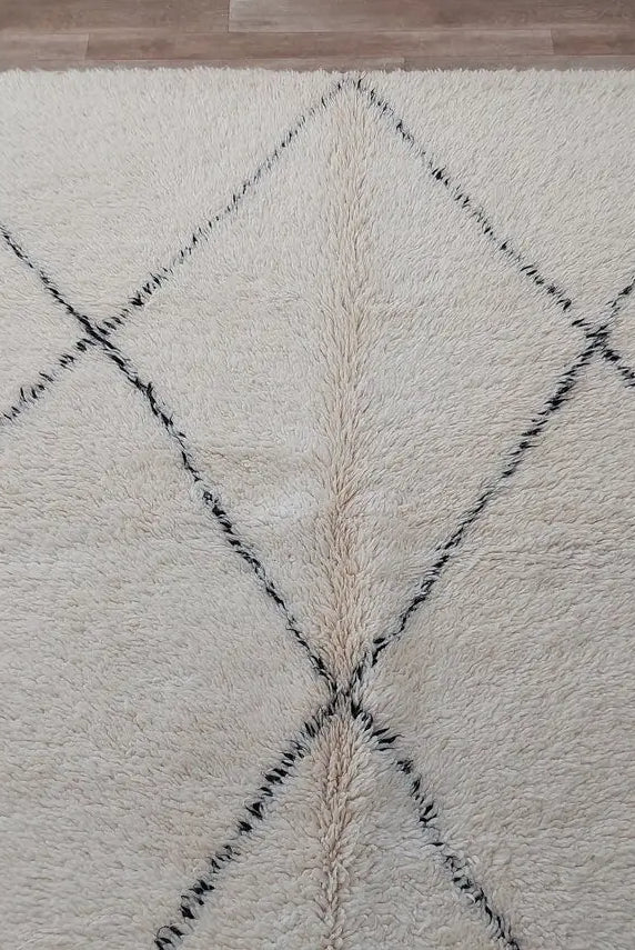 Authentic Moroccan Berber Handmade Wool Rug In Traditional Design 6x8.7 Ft MoroccanBazzArts