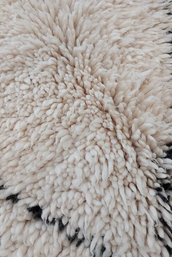 Authentic Beni Ourain Moroccan Rug - Handmade Lamb Wool Berber Carpet (5.10x9.9 Ft) MoroccanBazzArts