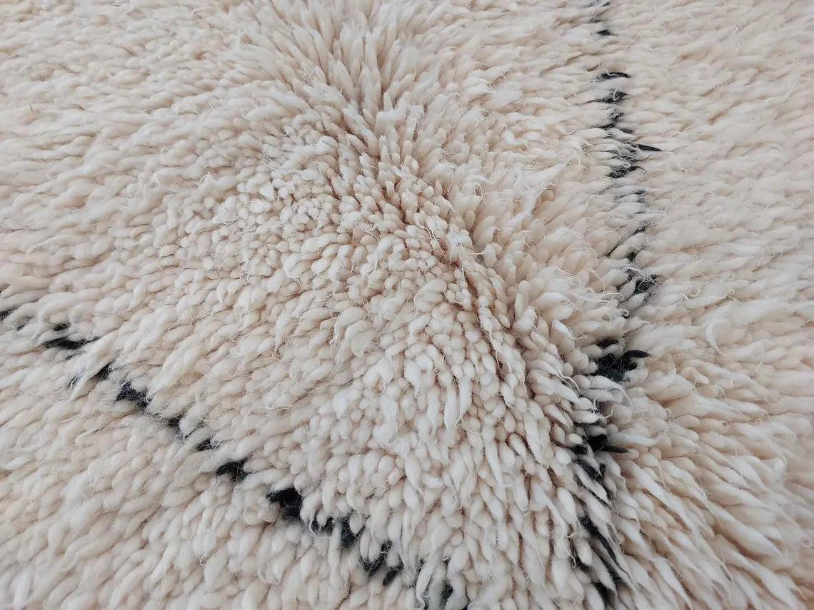Authentic Beni Ourain Moroccan Rug - Handmade Lamb Wool Berber Carpet (5.10x9.9 Ft) MoroccanBazzArts