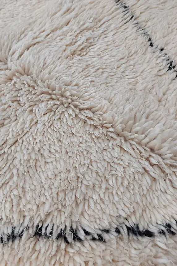 Handmade Beni Ourain Moroccan Wool Rug - Timeless Elegance, Classic Design, Warm Tones (5.10x8.2 Ft) MoroccanBazzArts