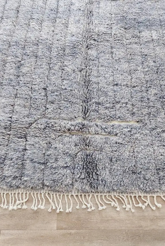 Modern Hand Knotted Beni Mrirt Rug. 100% Organic Wool - 5.9 X 8.7 Ft MoroccanBazzArts
