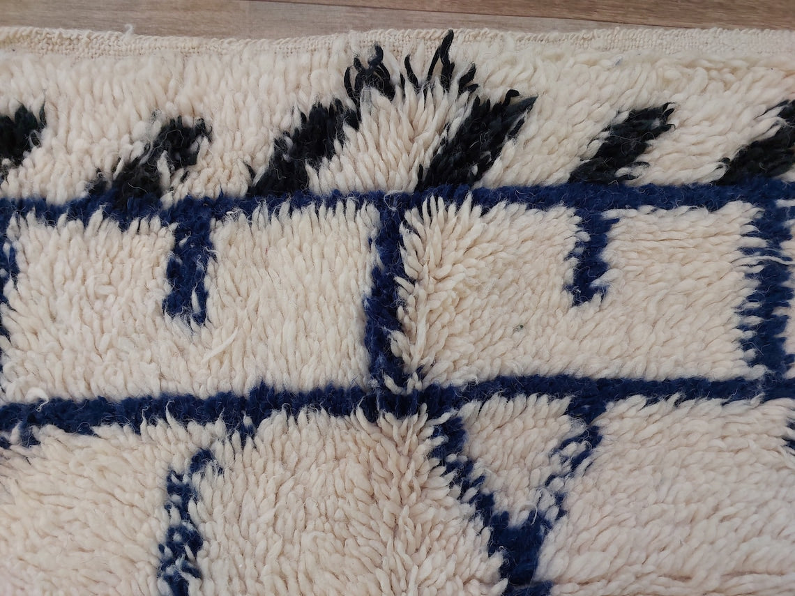 Authentic Moroccan Berber Handmade Wool Rug In Traditional Design MoroccanBazzArts