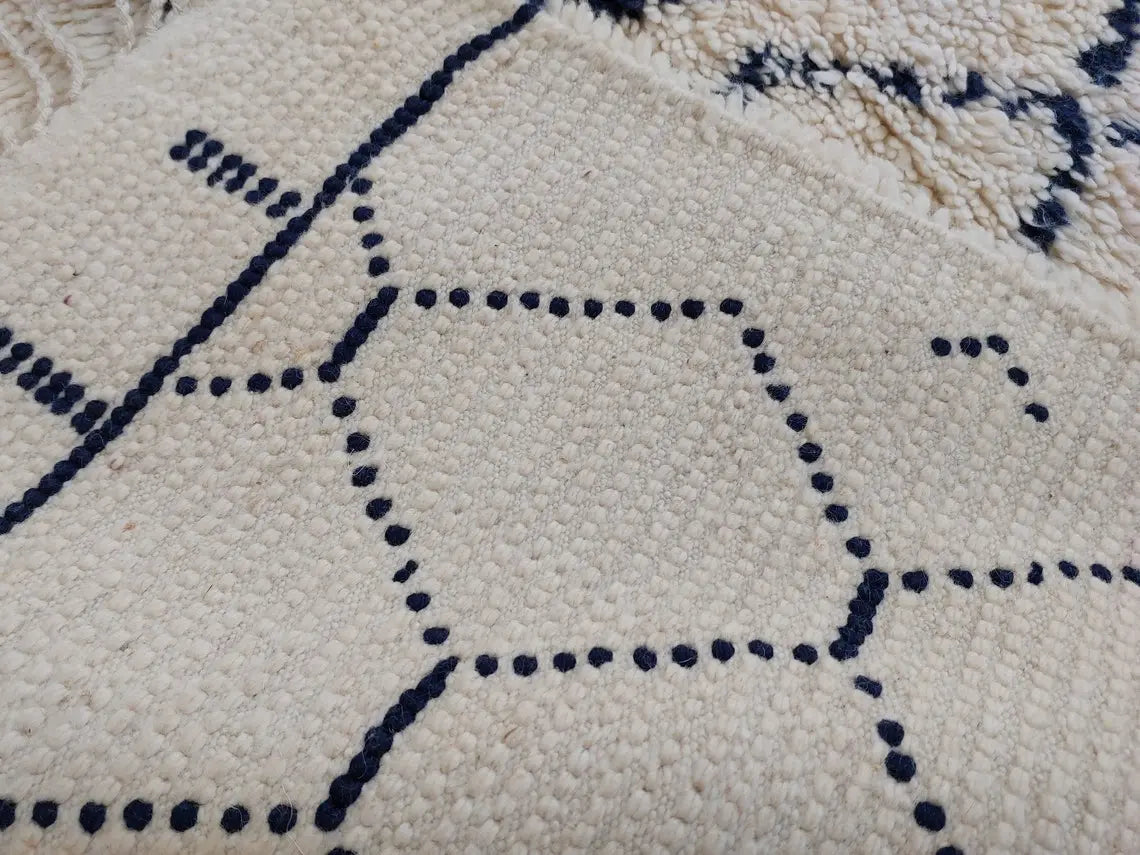 Authentic Moroccan Berber Handmade Wool Rug In Traditional Design MoroccanBazzArts