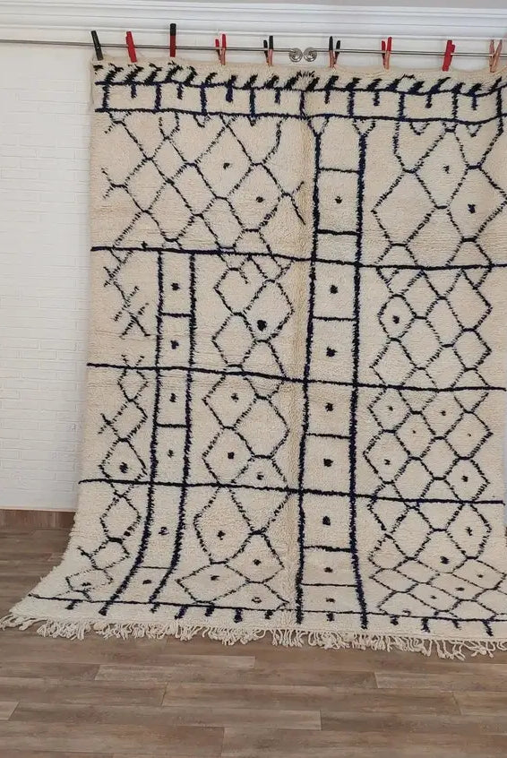 Authentic Moroccan Berber Handmade Wool Rug In Traditional Design MoroccanBazzArts