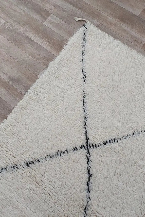 Authentic Moroccan Berber Handmade Wool Rug In Traditional Design 6x8.7 Ft MoroccanBazzArts