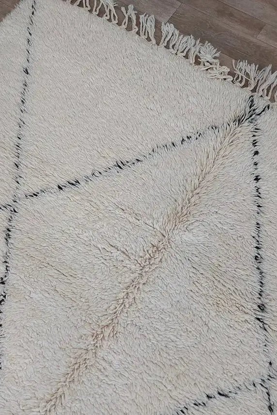 Authentic Moroccan Berber Handmade Wool Rug In Traditional Design 6x8.7 Ft MoroccanBazzArts