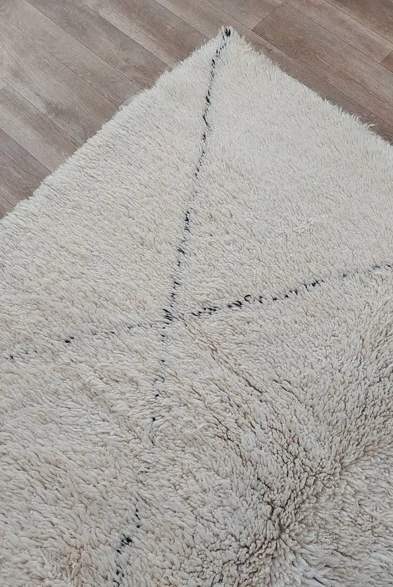 Authentic Beni Ourain Moroccan Rug - Handmade Lamb Wool Berber Carpet (5.10x9.9 Ft) MoroccanBazzArts