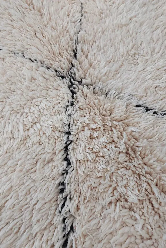 Authentic Beni Ourain Moroccan Rug - Handmade Lamb Wool Berber Carpet (5.10x9.9 Ft) MoroccanBazzArts