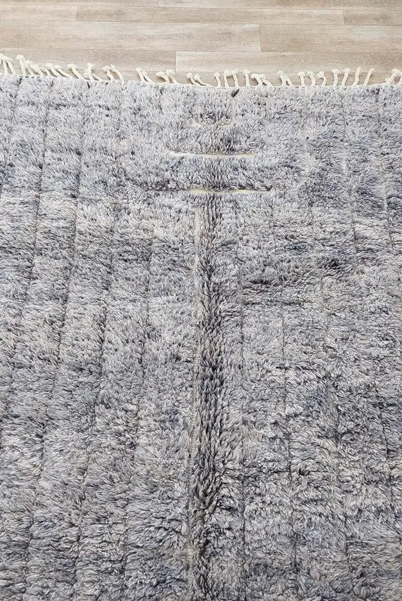 Modern Hand Knotted Beni Mrirt Rug. 100% Organic Wool - 5.9 X 8.7 Ft MoroccanBazzArts