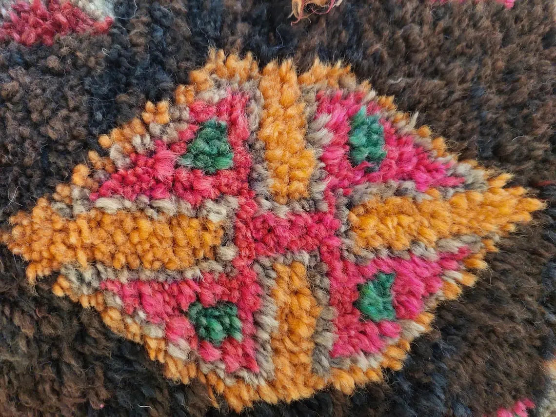 Original Vintage Ait Bou Ichaouen Cushion - Double Sided Wool Pillow - Tribal Cushion - Moroccan Pillow Case - Handmade Talsint Pillow. MoroccanBazzArts