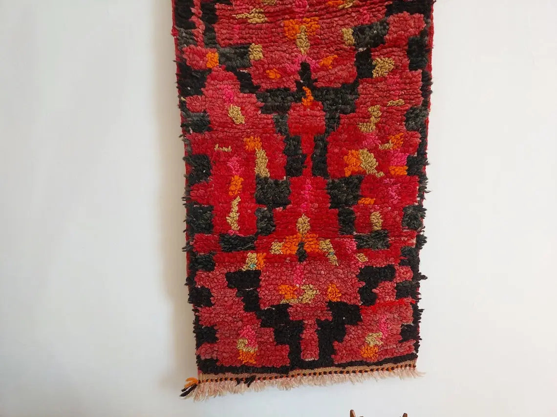 Vintage Ait Bou Ichaouen Opened Up Pillow Cover, Eastern Moroccan Pillow, Handmade Berber Pillow, Hanging Wall Art MoroccanBazzArts