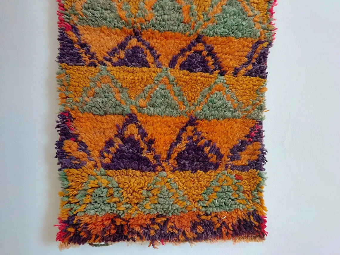 Vintageait Bou Ichaouen Opened Up Pillow Cover - Woven In One Piece - Eastern Moroccan Pillow - Hanging Wall Art - Handmade Berber Pillow MoroccanBazzArts