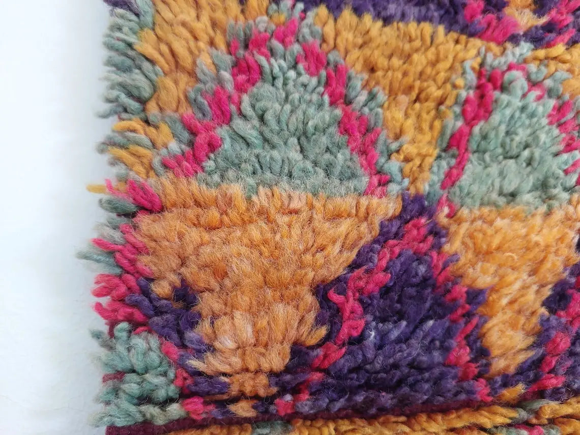 Vintageait Bou Ichaouen Opened Up Pillow Cover - Woven In One Piece - Eastern Moroccan Pillow - Hanging Wall Art - Handmade Berber Pillow MoroccanBazzArts