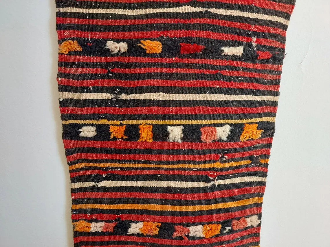 Antique Ait Bou Ichaouen An Opened Up Pillow Case - Rare Eastern Moroccan Pillow - Handmade By Berber Women - Hanging Wall Art MoroccanBazzArts